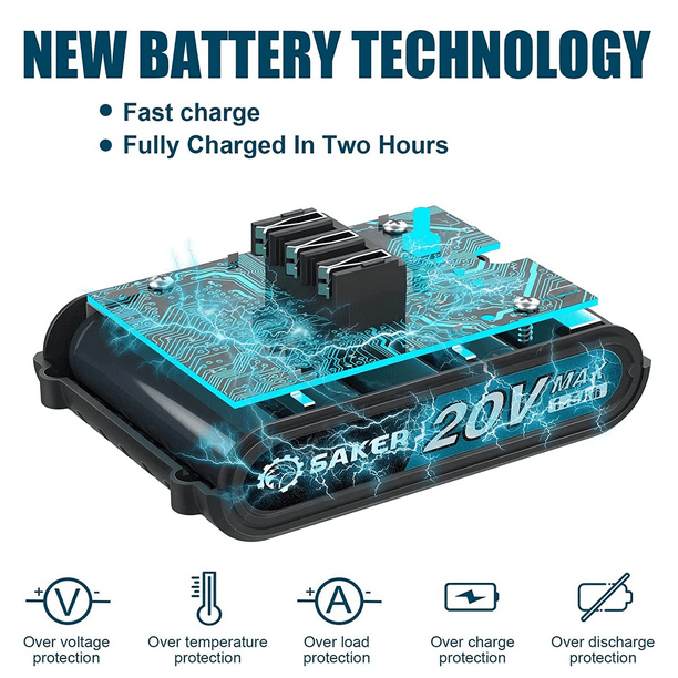Portable 4 inch Electric Chainsaw Cordless, Handheld Chainsaw for Tree Branches , Courtyard, Household and Garden( Chainsaw + 2 Batteries) DannysHomeGoods
