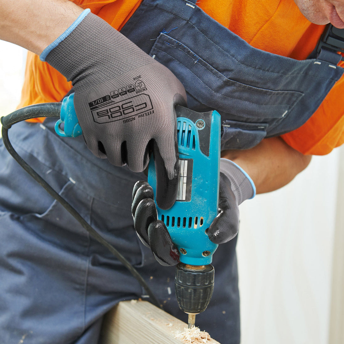 COOLJOB 10/20/60 Pairs Nitrile Dipped Safety Work Gloves with Grip, Non-slip Rubber Coated Bulk Garden Gloves（Grey） COOLJOB
