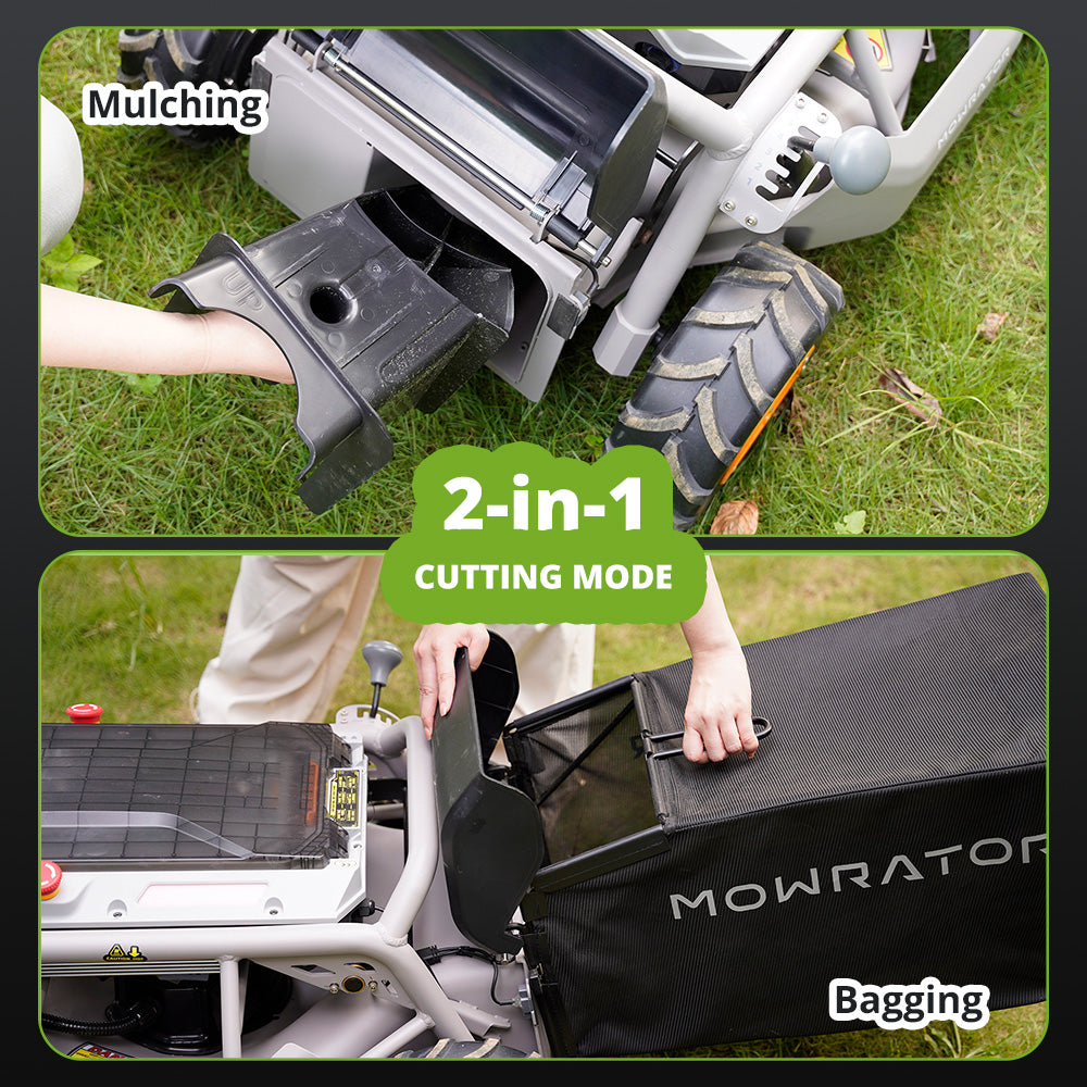 Mowrator S1 21" Leaf & Lawn 4WD 85% Slope (40°) Remote Control Mower Wide Wheel Edition MOWRATOR