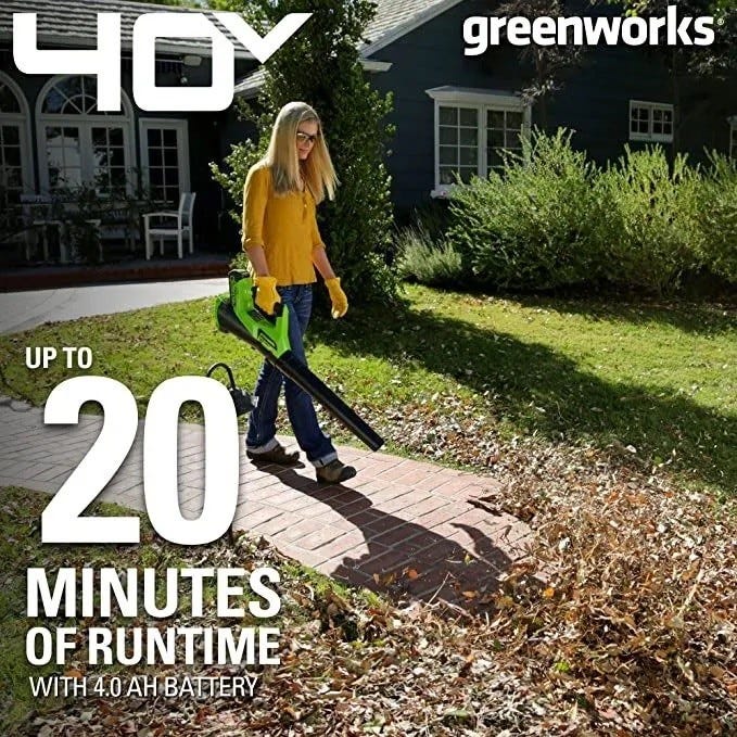 40V 17" Push Mower, 13" String Trimmer & 390 CFM Blower Combo Kit w/ 4.0Ah Battery & Charger greenworkstools