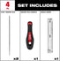 Milwaukee 49-16-2881 4pc 5/32” Saw Chain Sharpening Set Milwaukee
