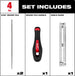 Milwaukee 49-16-2881 4pc 5/32” Saw Chain Sharpening Set Milwaukee