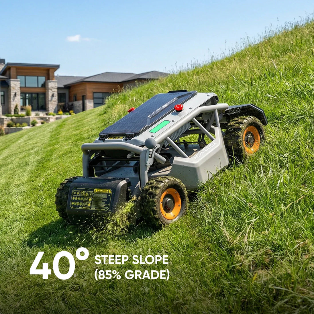Mowrator S1 21" Leaf & Lawn 4WD 85% Slope (40°) Remote Control Mower Wide Wheel Edition MOWRATOR