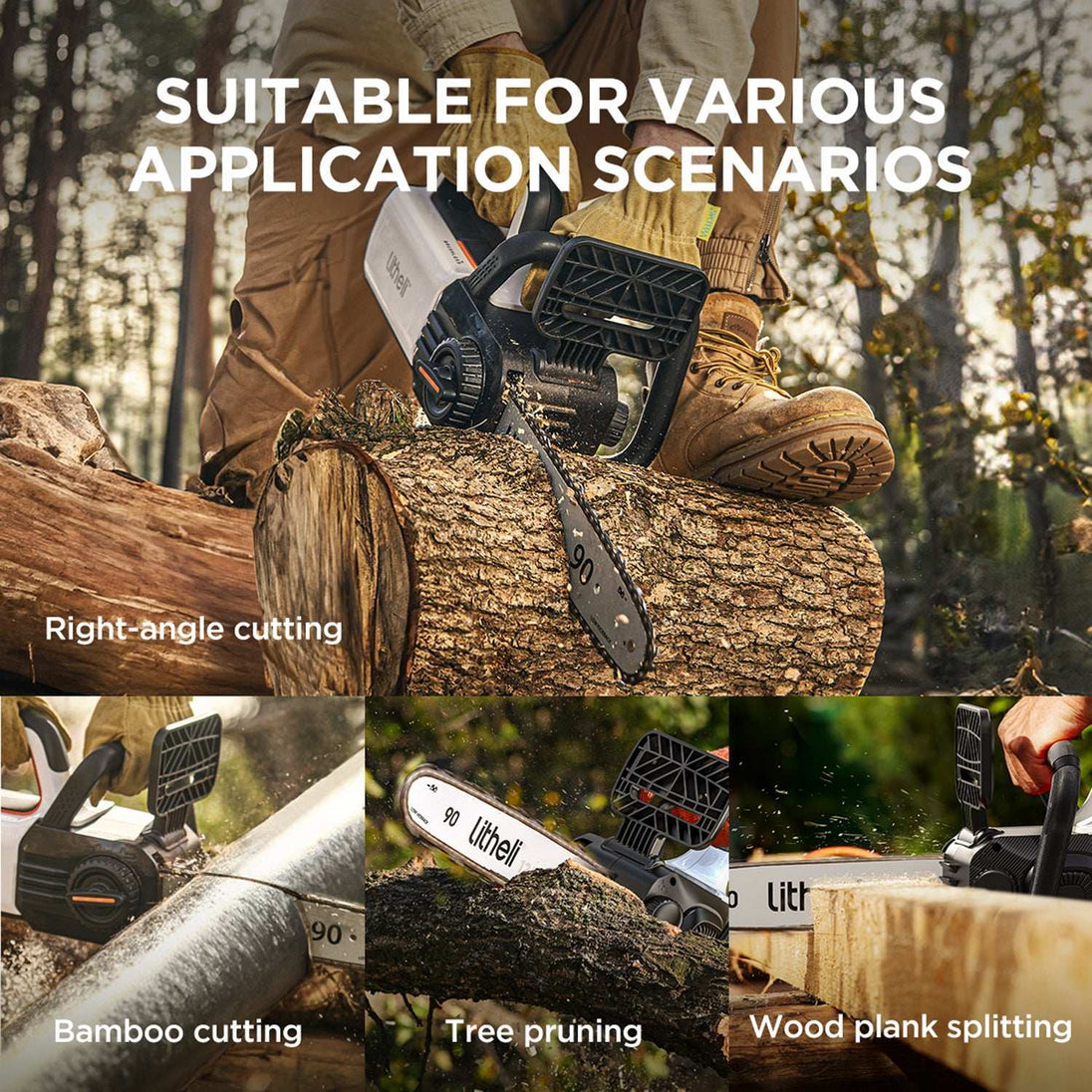 Litheli U20 40V 2×2.0Ah Brushless Chainsaw(Tool Only) Litheli