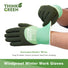 COOLJOB Think Green Thick Fleece Lined Winter Thermal Warm Freezer Work Gloves, Non-Slip Grip COOLJOB