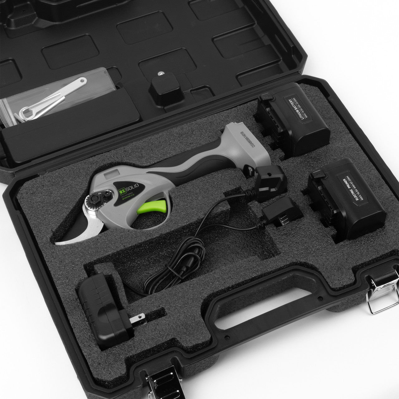 Cordless Electric Pruning Shears with HD Digital Display, Brushless Motor, Max 1.2 Inch(32 mm) Cut U.S. Solid