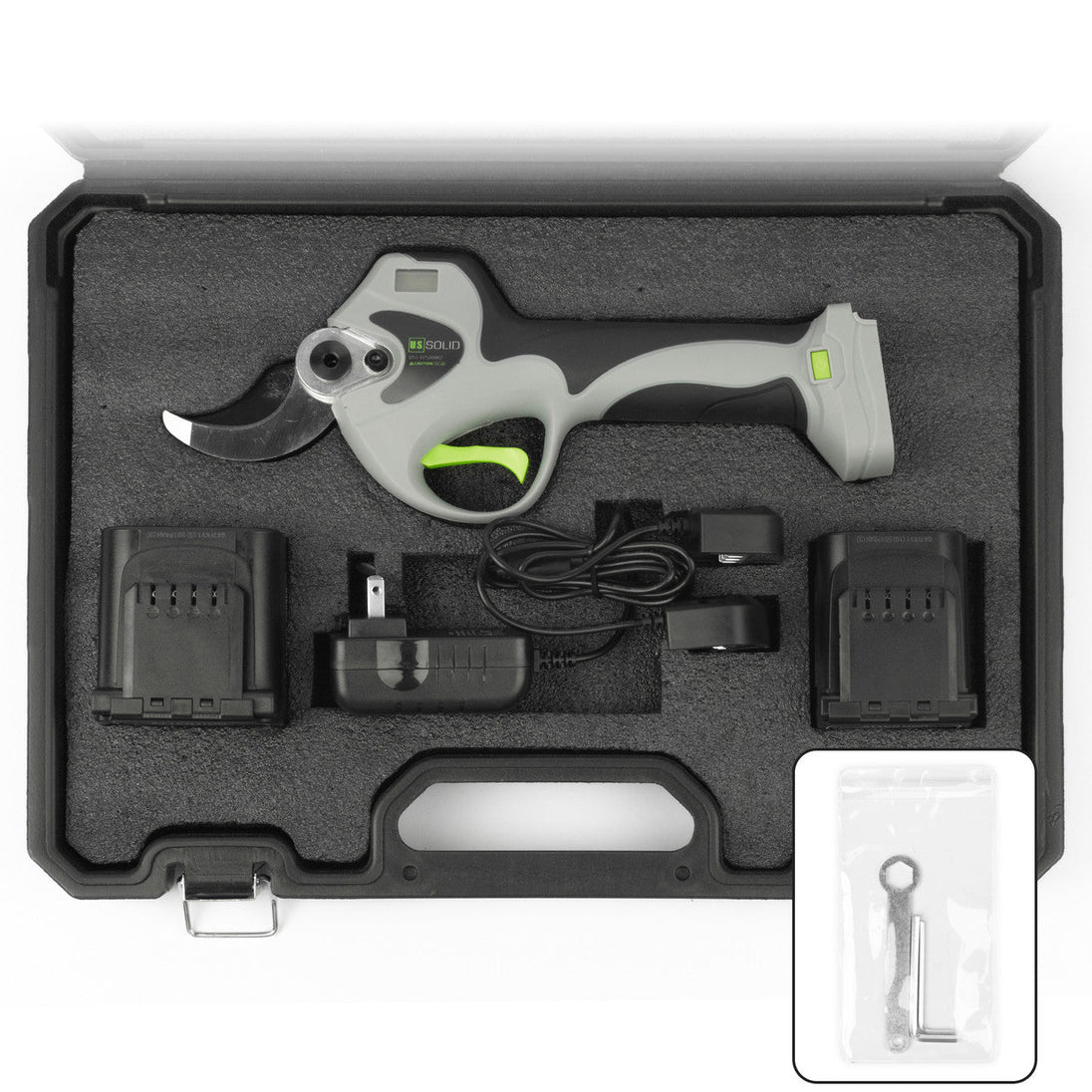 Cordless Electric Pruning Shears with HD Digital Display, Brushless Motor, Max 1.5 Inch(40 mm) Cut U.S. Solid