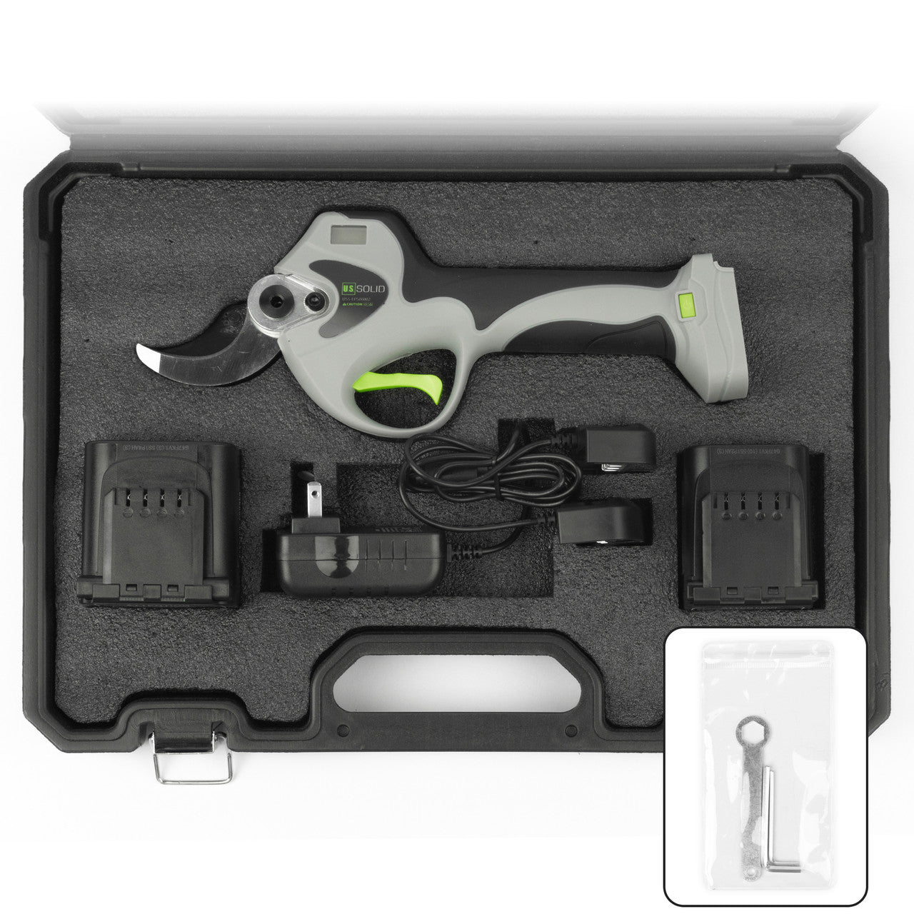 Cordless Electric Pruning Shears with HD Digital Display, Brushless Motor, Max 1.5 Inch(40 mm) Cut U.S. Solid
