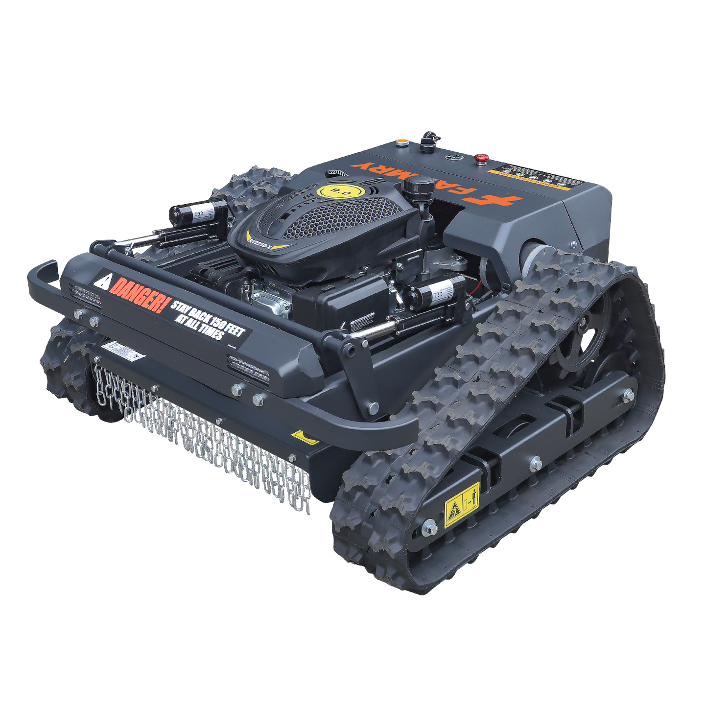 Farmry RM20 Remote-Controlled Tracked Slope Mower — 20.9″ Cut, 35° Slope, 6.1 HP (EPA) Farmry