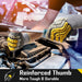 COOLJOB TPR Impact Resistant Safety Work Gloves with Grip ( Blue, Yellow ) COOLJOB