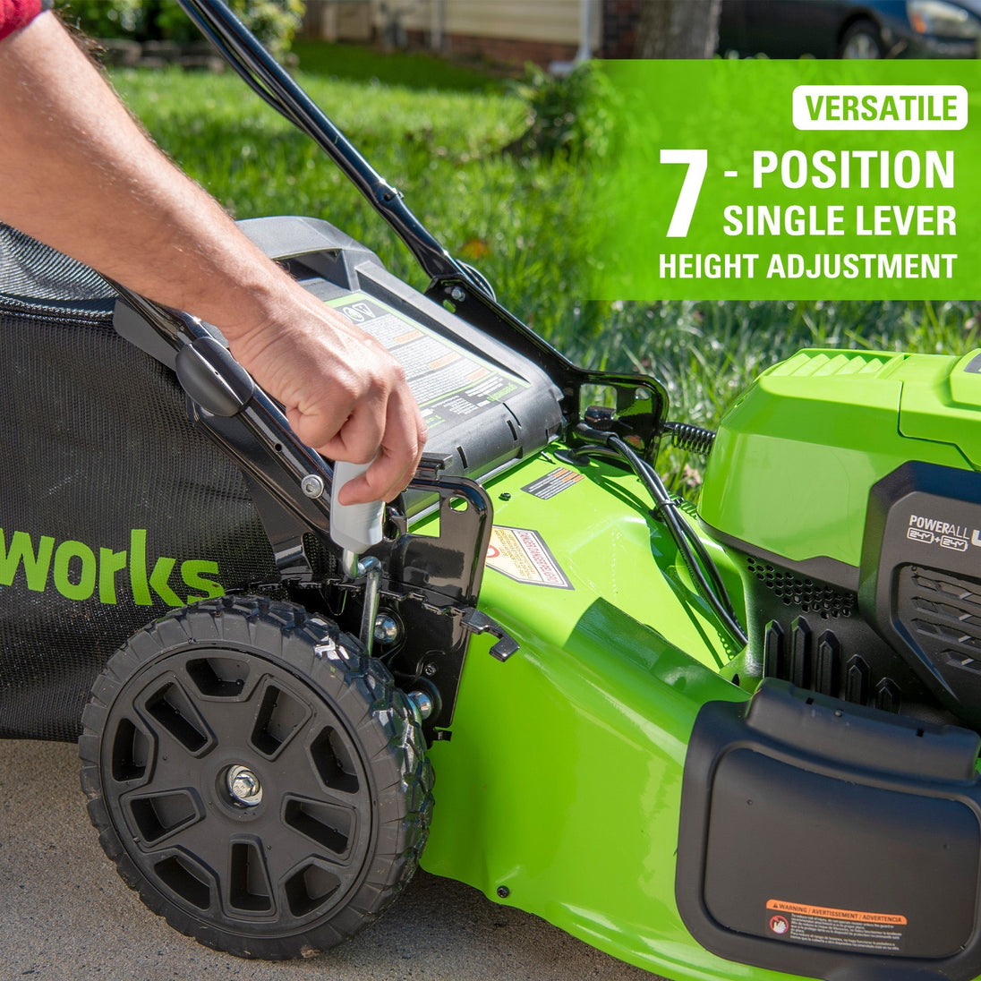 48V (24V x 2) 20" Cordless Battery Push Mower 3PC Combo Kit: (2) 4.0 Ah USB Batteries,(1) 2.0 Ah Battery,(1) Dual-Port Rapid Charger and (1) Charger greenworkstools