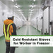 COOLJOB Think Green Thick Fleece Lined Winter Thermal Warm Freezer Work Gloves, Non-Slip Grip COOLJOB