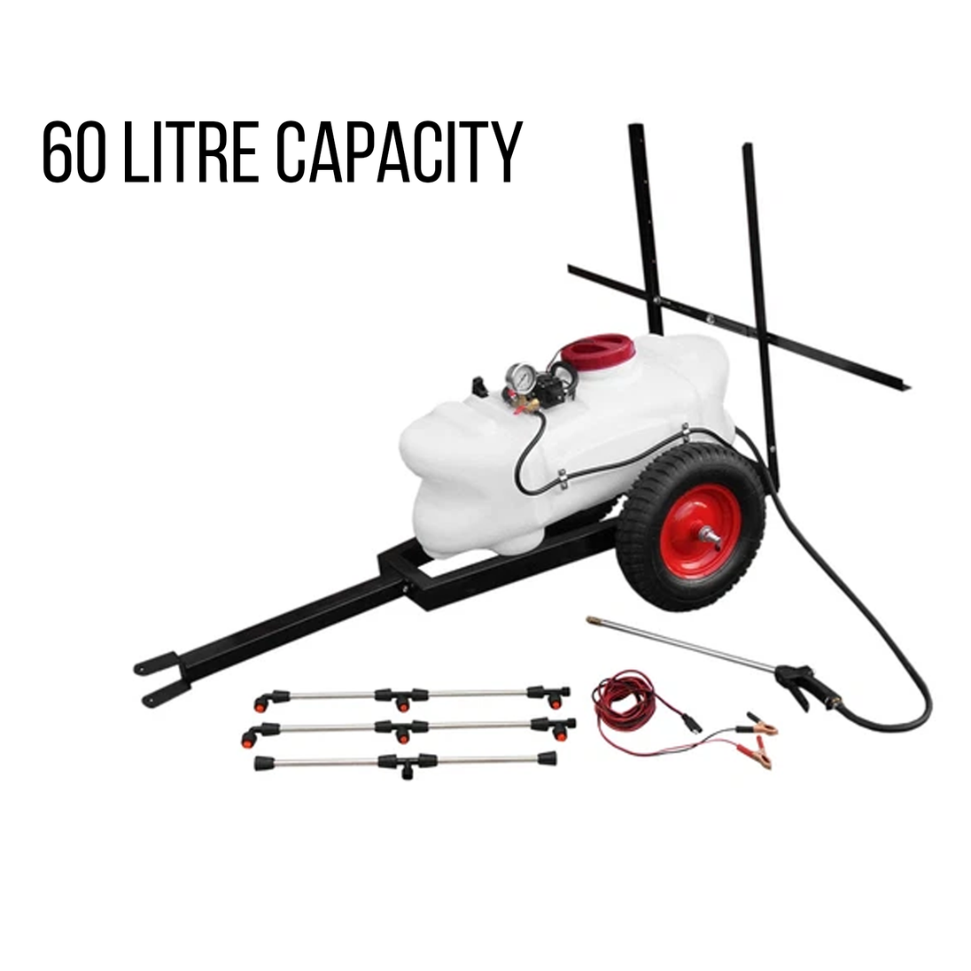 Crytec ATV Quad Sprayer 60 Litre With Towable Trailer Weed Sprayer 4x4 Garden Feeding Crytec