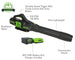 60V 20" Cordless Battery Pole Hedge Trimmer & 610 CFM Leaf Blower Combo Kit w/ 2.0Ah & 2.5Ah Battery & (2) Chargers greenworkstools