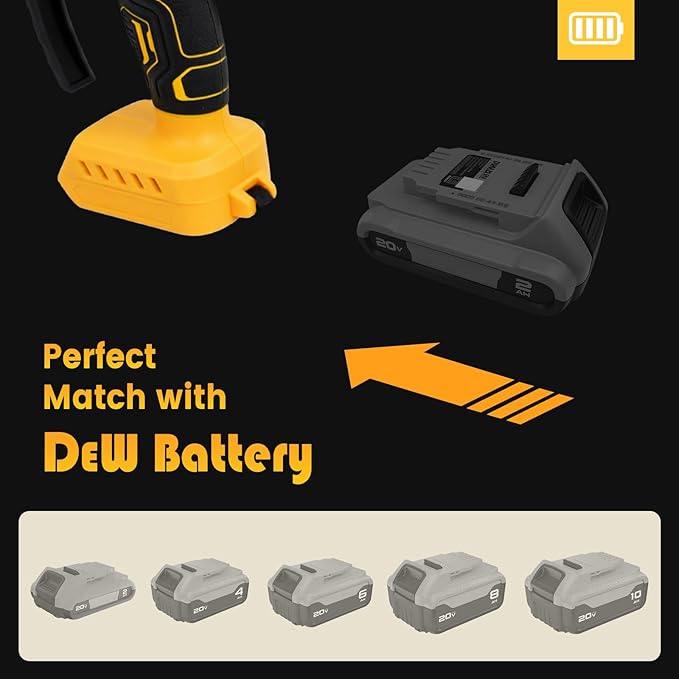 Mini Chainsaw Cordless Fit for DeWalt Battery 20V, 6-Inch & 4-Inch 2-in-1 Electric Chainsaw with Auto Oiling, 5m/s Chain Speed & Safety Lock, Lightweight for Branch Pruning, Tree Trimming (NO Battery) Yourfpv.net