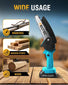 Mini Chainsaw Cordless 6-inch, NEOTEC Handheld Electric Chainsaw 4000mAh Battery Powered with Dual Security Lock, Mini Chain Saw for Tree Trimming Wood Cutting (2 Batteries+3 Chains+2 Bars) NEOTEC