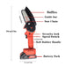 Mini Chainsaw Cordless 4inch 21V Battery Electric Portable One-Hand Handheld Chainsaw with Security Lock, Rechargeable Chainsaw Kit for Tree Trimming Branch TEEGANDER