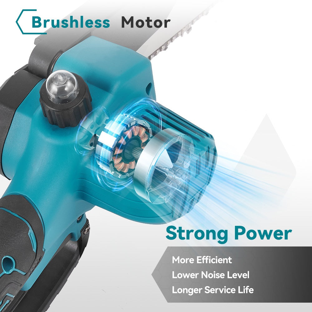 NewBeny 8 Inch & 6 Inch Brushless Cordless Chainsaw With 2 Batteries & Charger & Case NEWBENY