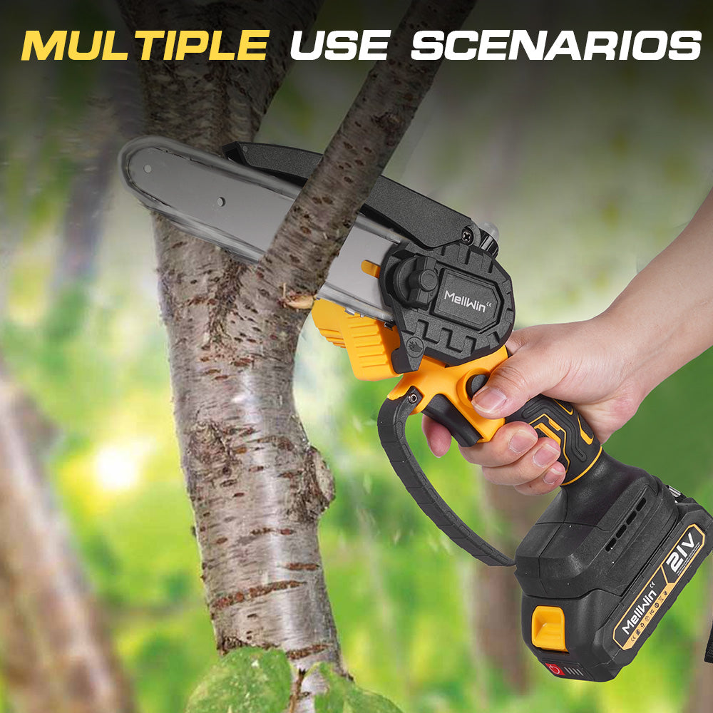 NewBeny 6 Inch Cordless Chainsaw With Extra Chains [2 batteries and a charger included] NEWBENY