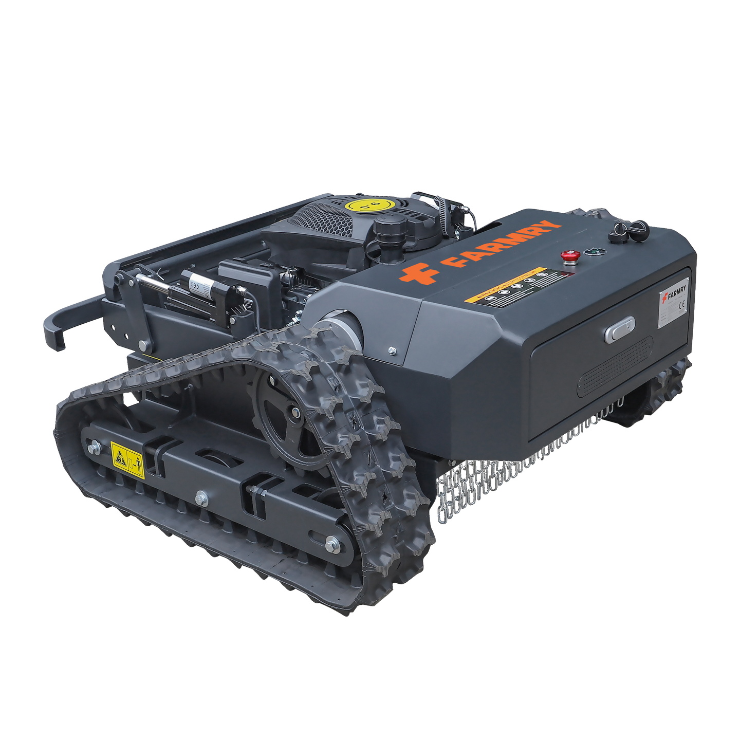 Farmry RM20 Remote-Controlled Tracked Slope Mower — 20.9″ Cut, 35° Slope, 6.1 HP (EPA) Farmry
