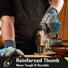 COOLJOB TPR Impact Resistant Safety Work Gloves with Grip ( Blue, Yellow ) COOLJOB