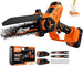 Mini Chainsaw Cordless - DECERK Brushless 6 Inch Electric Chain Saw, Portable Left Handheld Chainsaw Battery Powered for Tree, Branch, Wood, Best Gift Saw Tools for Household & Garden, Men Dad Husband DECERKPROTOOL