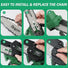 Mini Chainsaw Cordless Battery Powered, 6 Inch Small Electric Chainsaw Brushless, Handheld Pruning Chain Saw for Wood Tree Branches, 4 Chains, 2x 2500 mAh Battery, Garden Tools Christmas Gifts for Dad DEJUNPIOOL