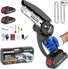 Mini Chainsaw Cordless, 6 inch Electric Chain Saw, Gardening Tool Saw for Wood/Tree Cutting, Garden & Household Use Stocking Stuffers Gift for Men Dad Husband(2 Batteries) Prime Home Tools