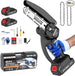 Mini Chainsaw Cordless, 6 inch Electric Chain Saw, Gardening Tool Saw for Wood/Tree Cutting, Garden & Household Use Stocking Stuffers Gift for Men Dad Husband(2 Batteries) Prime Home Tools