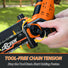 Mini Chainsaw Cordless - DECERK Brushless 6 Inch Electric Chain Saw, Portable Left Handheld Chainsaw Battery Powered for Tree, Branch, Wood, Best Gift Saw Tools for Household & Garden, Men Dad Husband DECERKPROTOOL