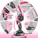 Saker Mini Chainsaw,Portable Electric Pink Mini Chainsaw Cordless,Handheld Chainsaw for Tree Branches,Courtyard, Household and Garden,By 2PCS 20V 1500mAh Batteries and 3 PCS Chains Saker