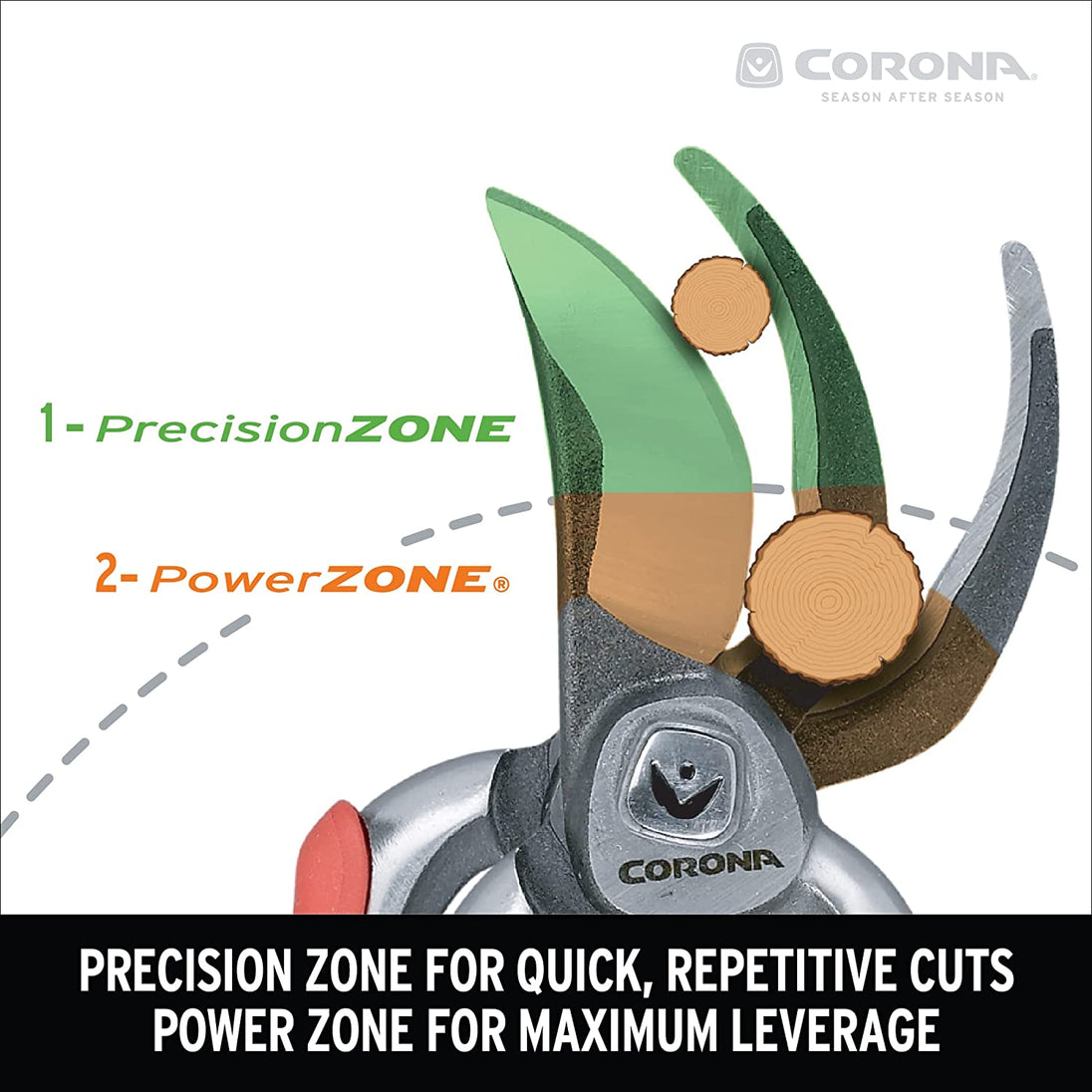 Corona BP 7100D DualCUT 3 in. High Carbon Steel Blade with Full Steel Core Handles Bypass Hand Pruner Corona