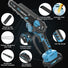 Mini Chainsaw Cordless, 8 Inch & 6 Inch Portable Electric Chain Saw with 2 Battery 8 Chains, Auto Oiler, Battery Powered Small Handheld Saw for Wood Cutting, Tree Trimming, Garden(Blue) Yourfpv.net