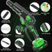 Mini Chainsaw Cordless, 8 Inch & 6 Inch Portable Electric Chain Saw with 2 Battery 8 Chains, Auto Oiler, Battery Powered Small Handheld Saw for Wood Cutting, Tree Trimming, Garden(Green) Yourfpv.net