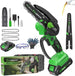 Mini Chainsaw Cordless 6 Inch, Electric Chainsaw Battery Powered with Auto Oiler, Security Lock for Wood Cutting, Tree Trimming, Garden & Household Use(1 Batterie) Yourfpv.net