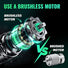 Mini Chainsaw 8inch, Chainsaw Cordless w Automatic Oiler, Handheld Electric Power Chain Saw w Security Lock, Brushless Motor,Chainsaws for Wood/Trees Trimming (Green - 2 batteries, 8 INCH) Yourfpv.net