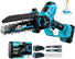 Mini Chainsaw Cordless - DECERK Brushless 6 Inch Electric Chain Saw, Portable Left Handheld Chainsaw Battery Powered for Tree, Branch, Wood, Best Gift Saw Tools for Household & Garden, Men Dad Husband DECERKPROTOOL