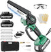 Mini Chainsaw Cordless Battery Powered, 6 Inch Small Electric Chainsaw Brushless, Handheld Pruning Chain Saw for Wood Tree Branches, 4 Chains, 2x 2500 mAh Battery, Garden Tools Christmas Gifts for Dad DEJUNPIOOL