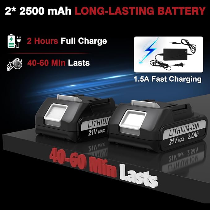 Mini Electric Chainsaw Cordless Brushless, 6 Inch Small Chainsaw Battery Powered, Handheld Chain Saw for Wood Tree Branches Pruning, 4 Chains, 2x 2500 mAh Battery, Garden Tools Christmas Gifts for Dad DEJUNPIOOL
