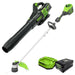 60V 16" Cordless Battery String Trimmer and 610 CFM Leaf Blower Combo Kit: 2.5 Ah Battery and Charger greenworkstools