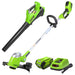 40V 13" Cordless Battery String Trimmer & 390 CFM Leaf Blower Combo w/ 4.0Ah Battery & Charger greenworkstools