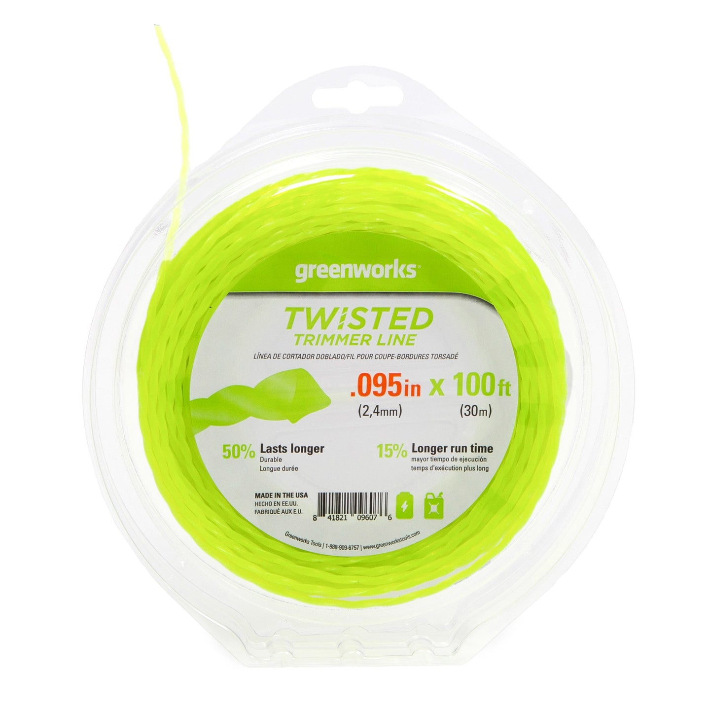 60V 16" Cordless Battery String Trimmer and 0.095 String Trimmer Line Combo Kit: 2.5 Ah Battery and Charger greenworkstools