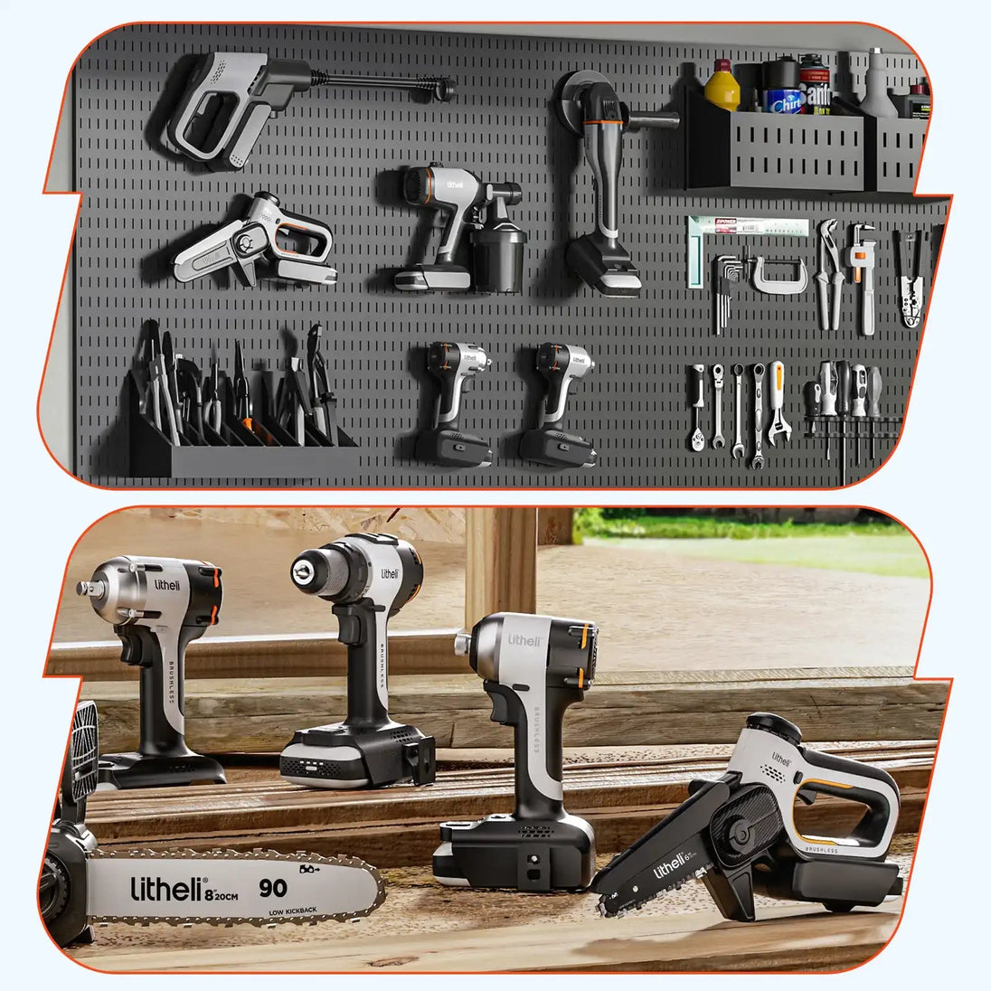 Litheli 6-Inch Cordless Mini Chainsaw | with 2.0Ah Battery Options Litheli