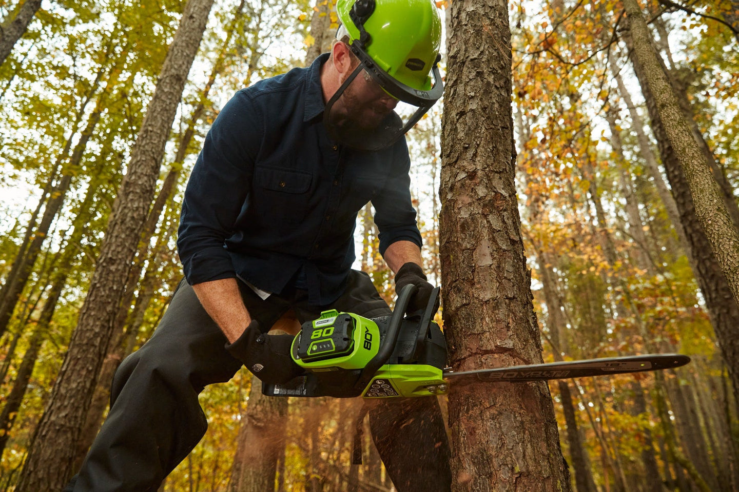 80V 18" Cordless Battery Chainsaw and 10" Pole Saw Combo Kit: 4.0 Ah Battery and Rapid Charger greenworkstools
