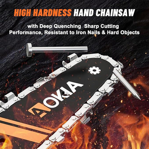 Mini Chainsaw, 4 inch Mini Chainsaw Cordless, Small Hand held Electric Power Chain Saw Battery Powered Operated, Household and Garden for Tree Trimming Wood Cutting, Gifts for Father Husband Men AOKIALLC