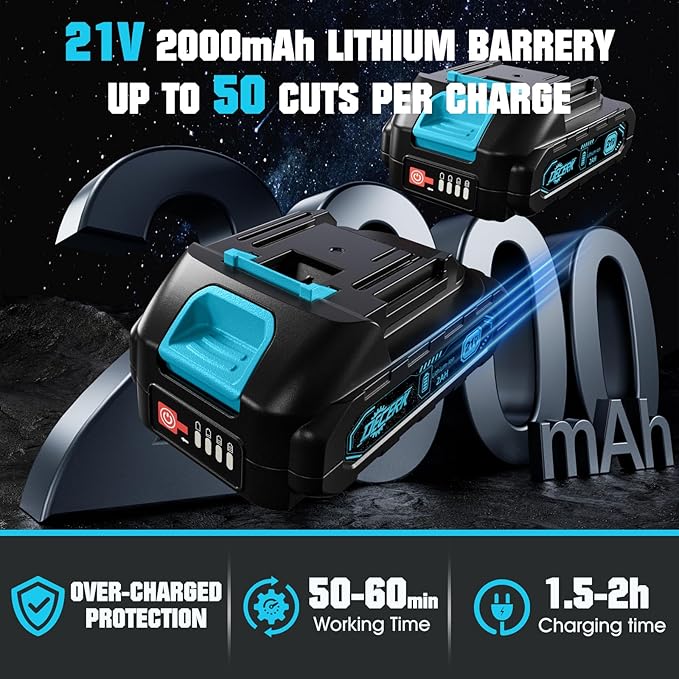 Mini Chainsaw Cordless - DECERK Brushless 6 Inch Electric Chain Saw, Portable Left Handheld Chainsaw Battery Powered for Tree, Branch, Wood, Best Gift Saw Tools for Household & Garden, Men Dad Husband DECERKPROTOOL