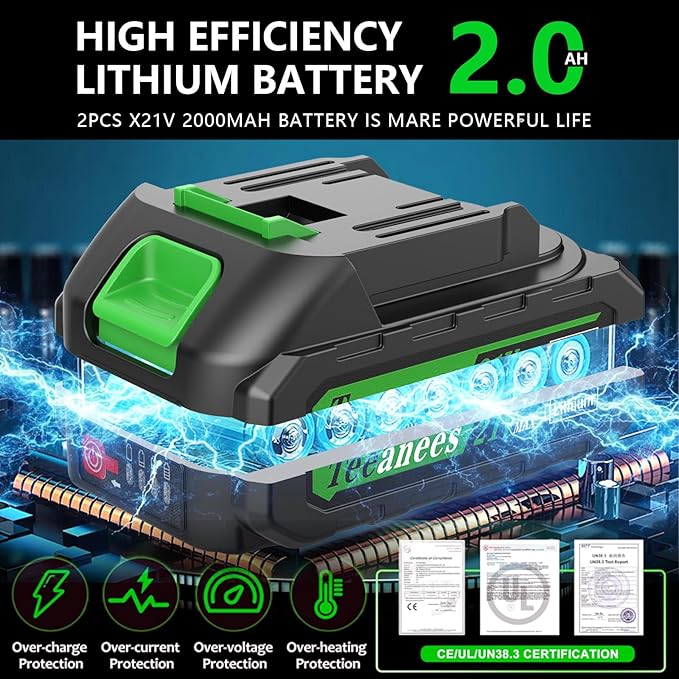 Mini Chainsaw Cordless, 8 Inch & 6 Inch Portable Electric Chain Saw with 2 Battery 8 Chains, Auto Oiler, Battery Powered Small Handheld Saw for Wood Cutting, Tree Trimming, Garden(Green) Yourfpv.net