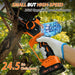 Mini Chainsaw Cordless - DECERK Brushless 6 Inch Electric Chain Saw, Portable Left Handheld Chainsaw Battery Powered for Tree, Branch, Wood, Best Gift Saw Tools for Household & Garden, Men Dad Husband DECERKPROTOOL