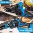 Cordless Mini Chainsaw, 8 inch & 6 inch Portable Handheld Chain Saw with 2 X 4.0Ah Battery, 4 Chains 4 Guide Plates, LED Indicate, Brushless Electric Chainsaw Using for Tree Trimming, Garden Pruning CANBRAKEfocusesonincreasingefficiencyforbeginnershomeimprovementandrepairanduserswholovepowertools