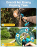 SEESII Mini Chainsaw & Electric Pruning Shears Combo, 6-inch Brushless Handheld Power Chain Saw, 1.2??Cutting Cordless Pruner for Tree Trimming, Tools Kit with 2x2000mAh Batteries, Fast Charger Seesii
